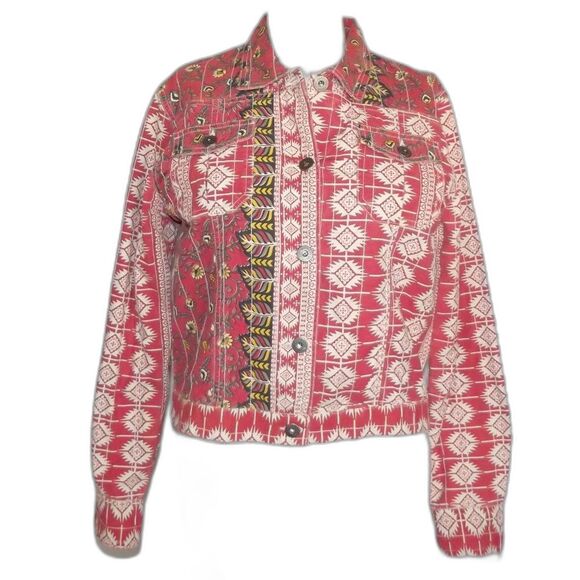 Gramicci Jacket, M, Multicolor Boho, Button front/Collar, Long sleeves, Pockets - Picture 10 of 14